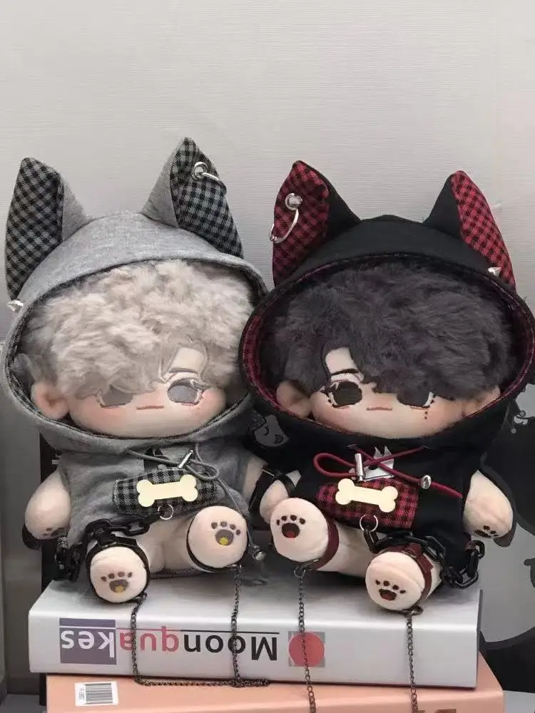 Actie Animatie Cosplay Hoodie Pakken voor 20 cm Katoenen Poppen Schattige Kleine Wolf Kleding Set Cartoon Hond Trendy Capuchon Trui Geschenken