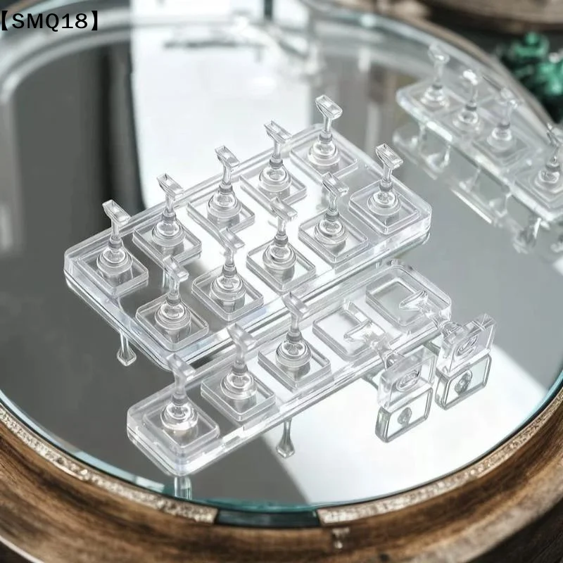 5/10Pcs Clear Acrylic Nail Art Stand Detachable Stable Base Easy Assemble Holder for Beginner DIY Nail Practice