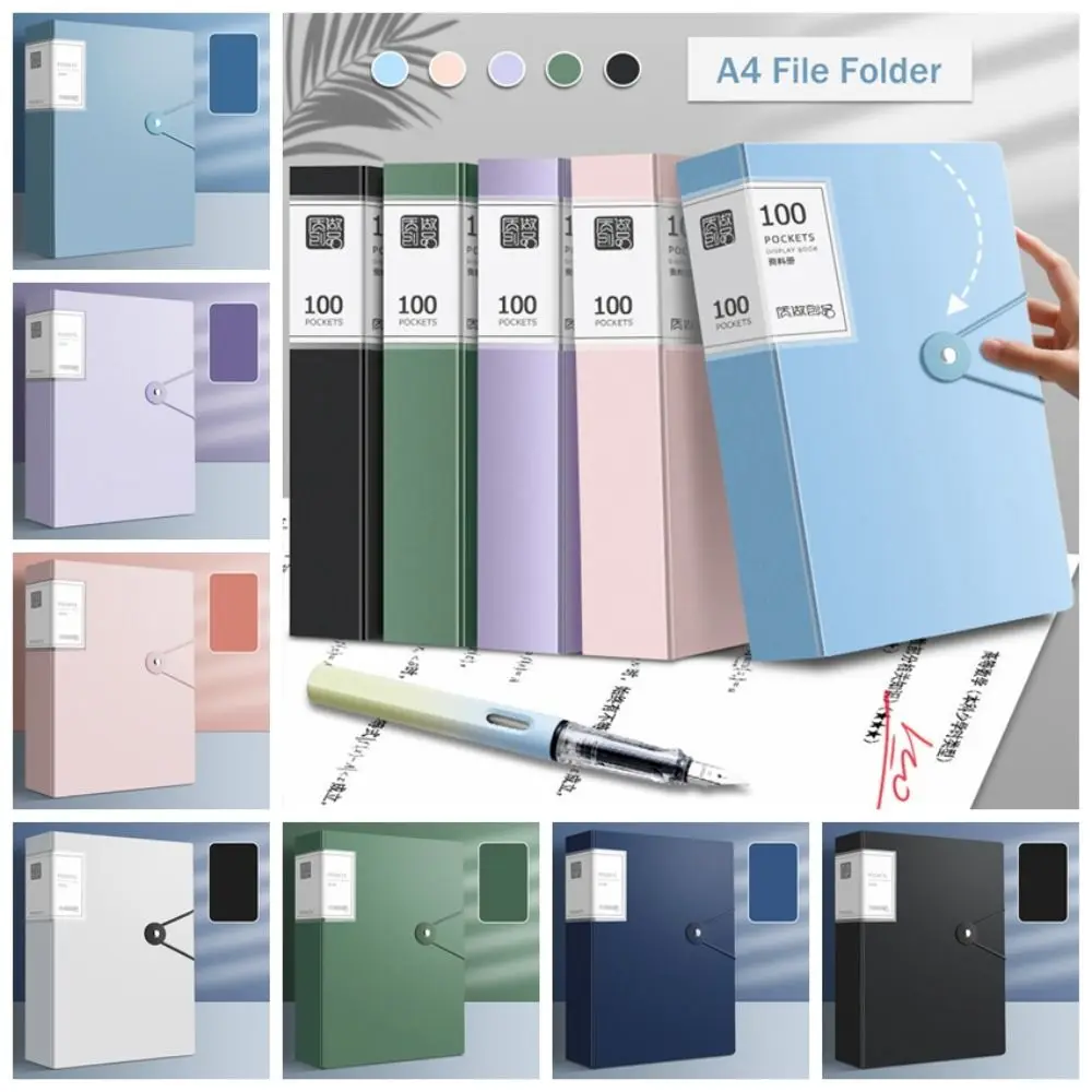

Desktop Storage A4 File Folder Multifunctional Waterproof A4 File Organizer Dustproof Large Capacity Document Holder
