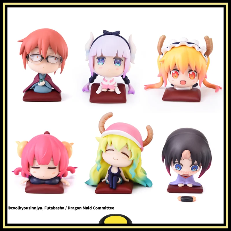

Miss Kobayashi's Dragon Maid‌S Genuine Action Figure Kobayashi Tohru Kanna Elma Q-Version Doll Hot Spring Travel Series Original