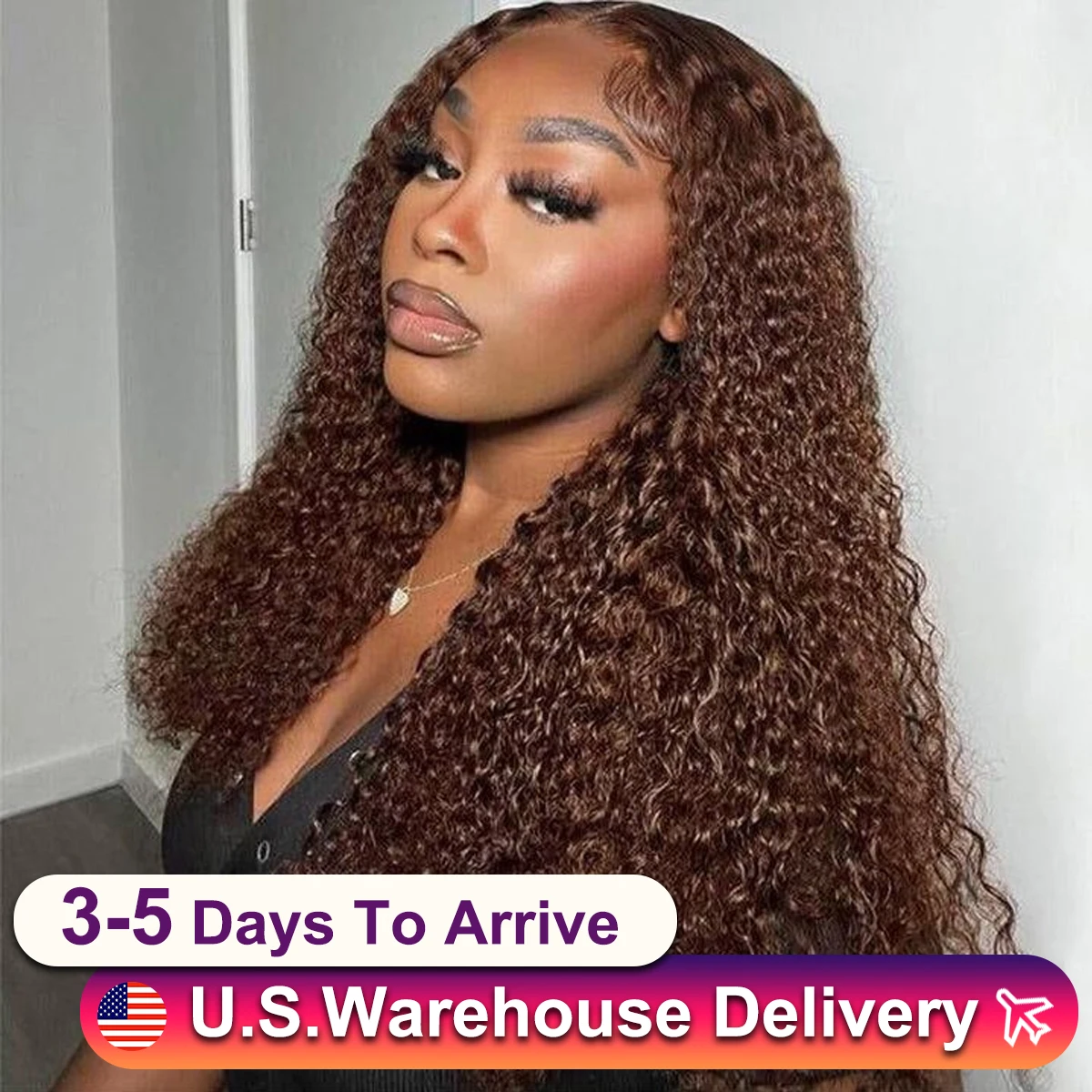 250% HD Transparent Brown Deep Wave 13x6 Lace Front Human Hair Wig Brown Color Preplucked 13x4 Lace Frontal Wigs For Black Women