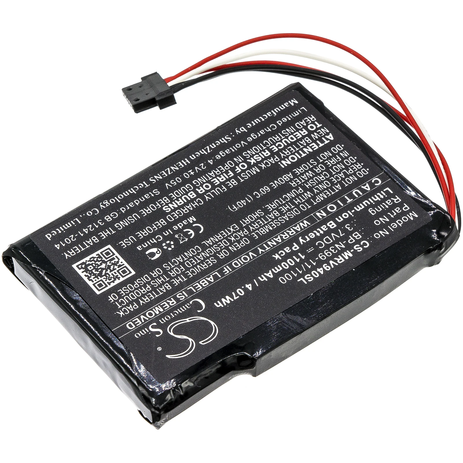 CS GPS,Navigator Battery for Magellan RoadMate RV 9490T-LMB Fits BP-N399-11/1100 Li-ion 1100mAh/4.07Wh 3.70V CS-MRV940SL