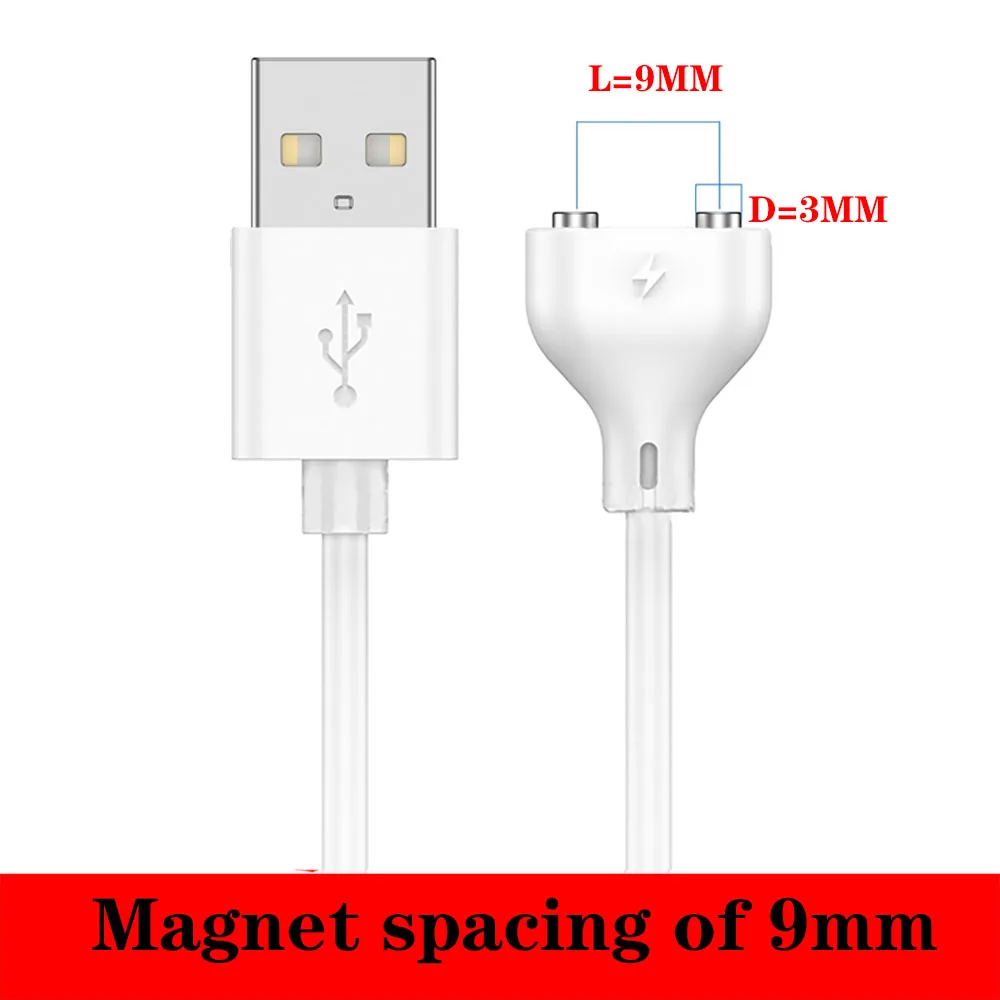 

100pcs 2pin 4-10mm Magnetic USB cable DC Charger Cable Replacement Charging Cord