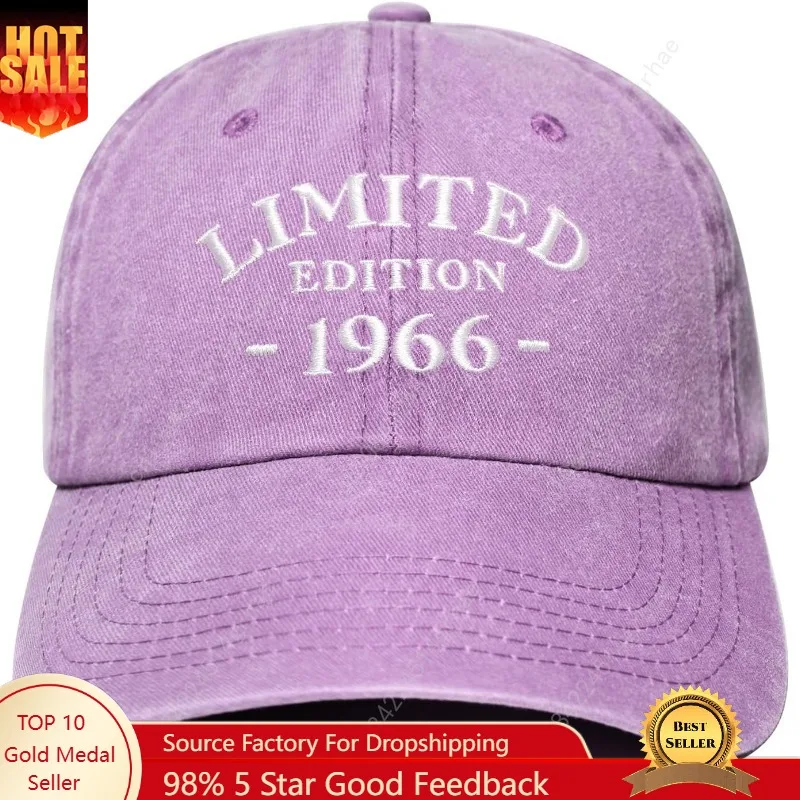 

60th Birthday Gifts for Men Women, 60 Year Old Gifts Ideas, Adjustable Washed Cotton Embroidered Baseball Cap