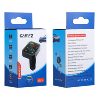F2 FM Transmitter Bluetooth 5.0 12V-24V 3 Port USB Car Charger Type C PD 3.1A Fast Charging Adapter for Huawei OPPO IPhone Phone