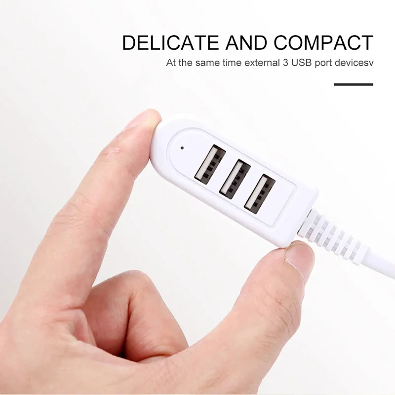 3A Mini 3 ln 1 USB Spliwtter Converter All In One Socket Multi-function Charger Converter USB Port Hub Digital Data Accessories image 3