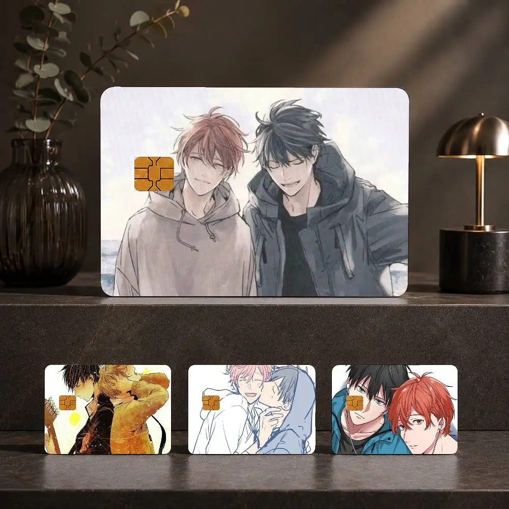 G-Given BL Anime Ritsuka M-Mafuyu Sato Sticker Film Tape Skin for Credit Card Debit Card Waterproof Stickers