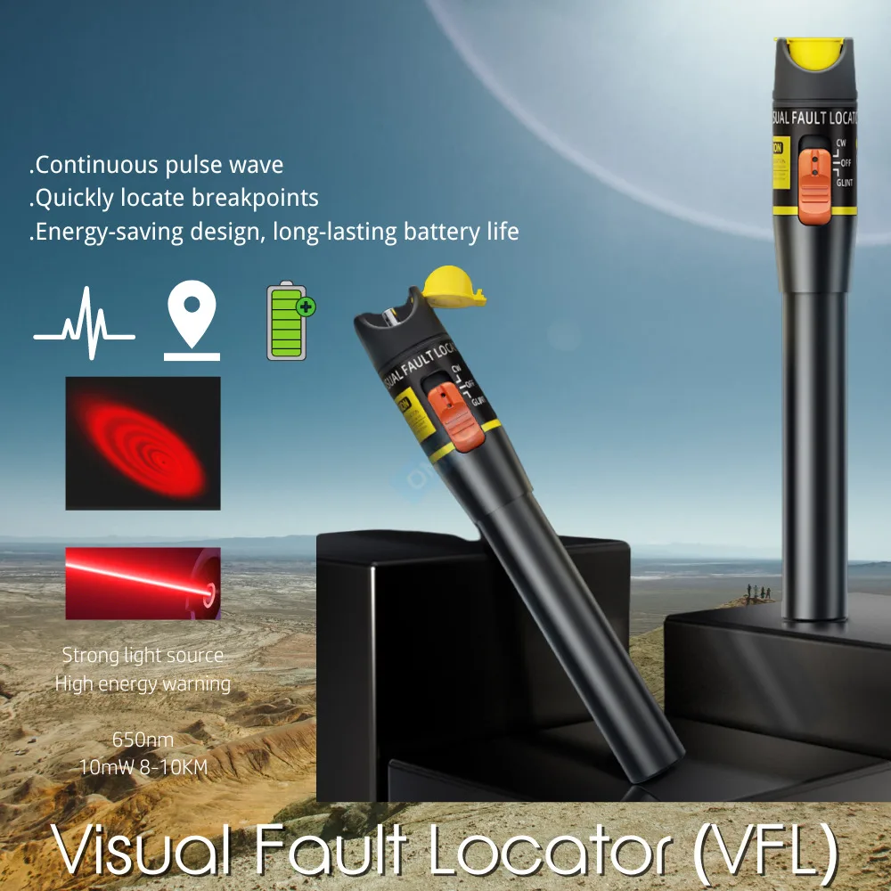 FTTH AUA710A Fiber Optic Tool Kit VFL Fiber Optical Power Meter 70～+10dbm and 10MW Visual Fault Locator Fiber optic tester