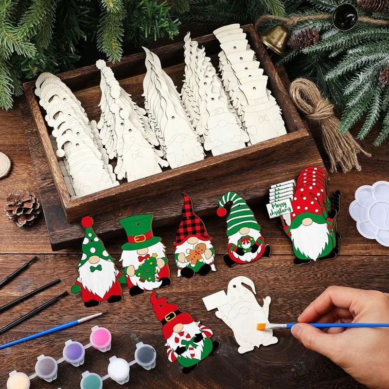 Christmas Craft For Kids,Make You Own Christmas Tree DIY Wooden Christmas Craft For Girls/Boys