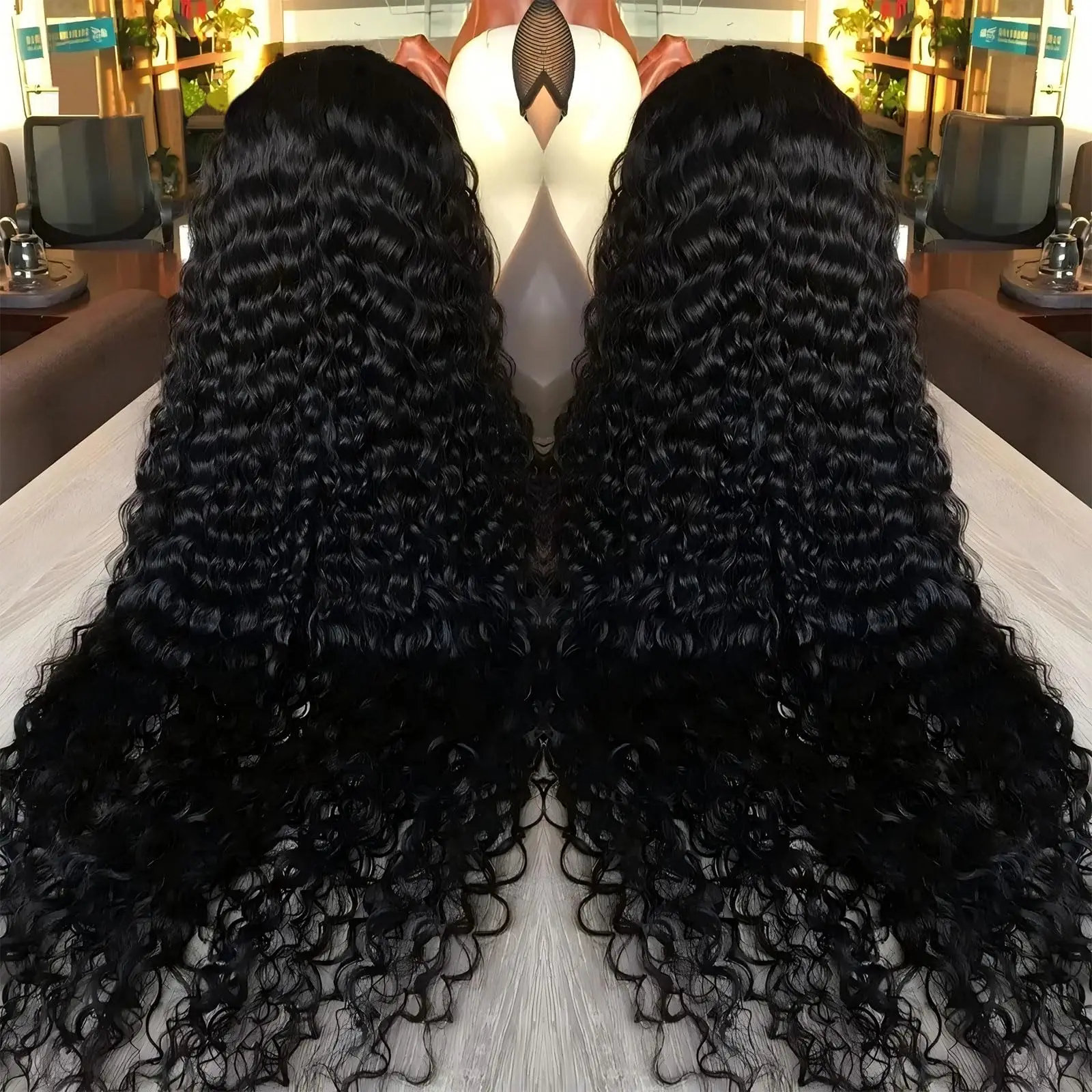

250% Remy Curl 360 Full Lace Frontal Wig 40 44 46 Inch Deep Wave 13x6 13x4 Lace Front Human Hair Wig Human Hair For Black Women