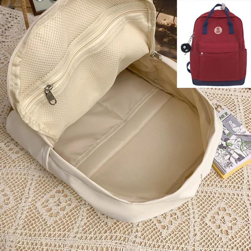 Japanese Ins Style Backpack for Middle And High School Students Large Capacity Travel Kawaii School Bag Nylon Student Book Bags