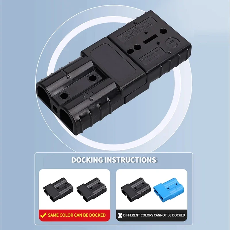 10Pcs Anderson Style Quick Connector 50A 120A 175A 350A Battery Charging Plug Bipolar Copper Silver Plated High Current