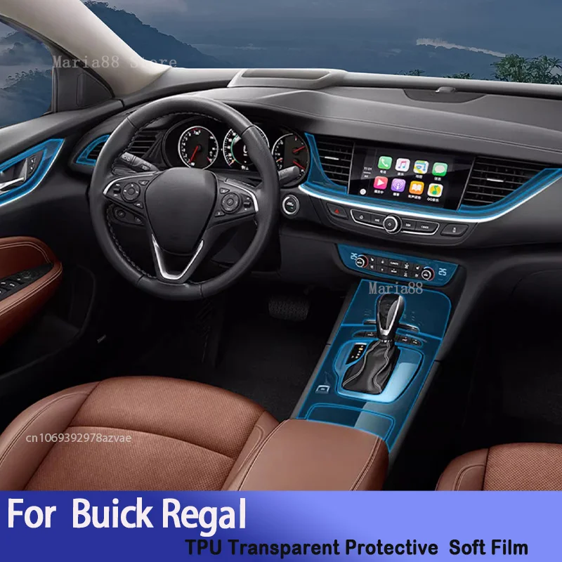 

For Buick Regal (2017-2019) Car Interior Center Console Transparent TPU Protective Film Anti-scratch Repair Car Sticker