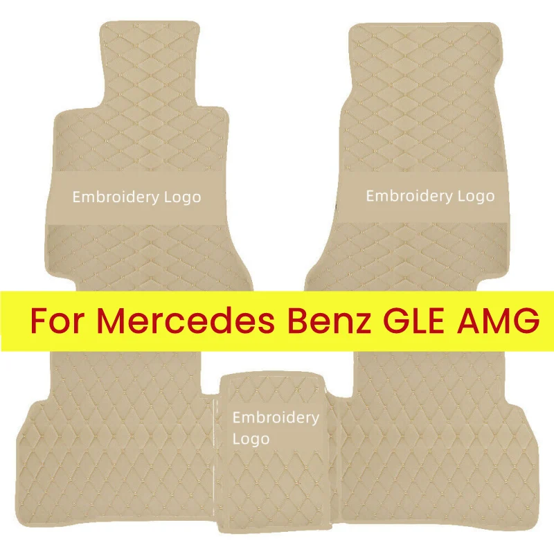 Car Floor Mats For Mercedes Benz GLE AMG W166 53 63 63S 2015 2016 2017 2018 Custom Foot Pads Carpet Cover Interior Accessories