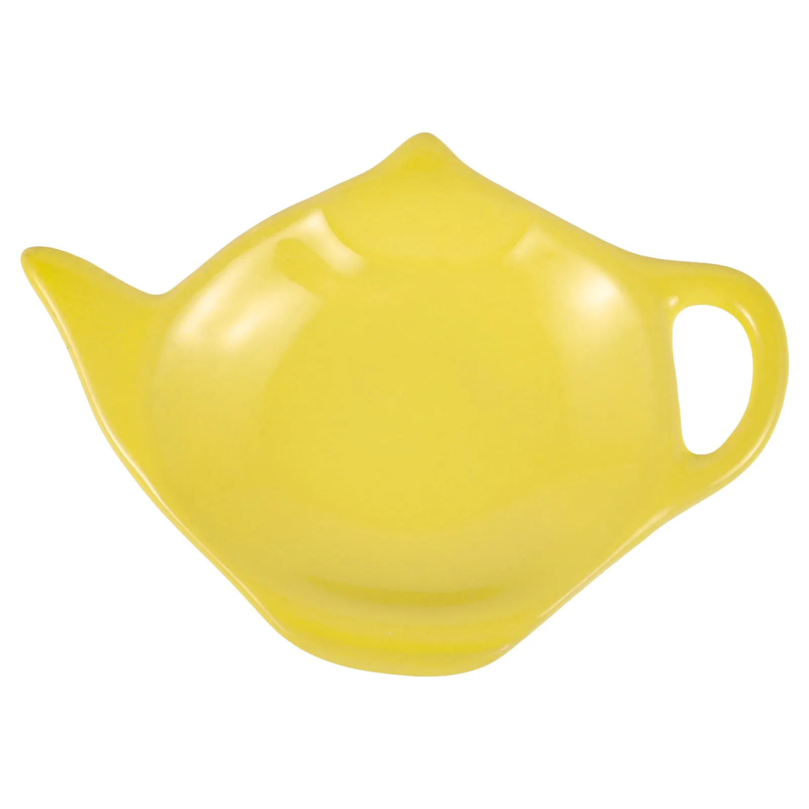 Sottobicchiere per bustine di tè in ceramica Vassoio decorativo a forma di teiera Porta bustine di tè Ciotola per snack Piatto multiuso Accessori per caffè