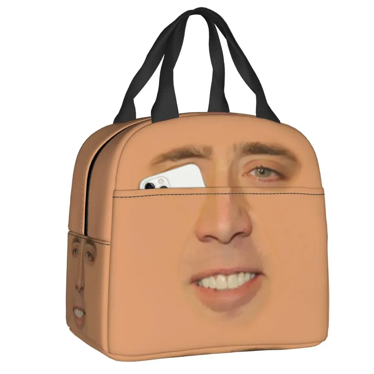 

Nicolas Cage Shrek Insulated Lunch Bags for Camping Travel Waterproof Cooler Thermal Lunch Box Women Children