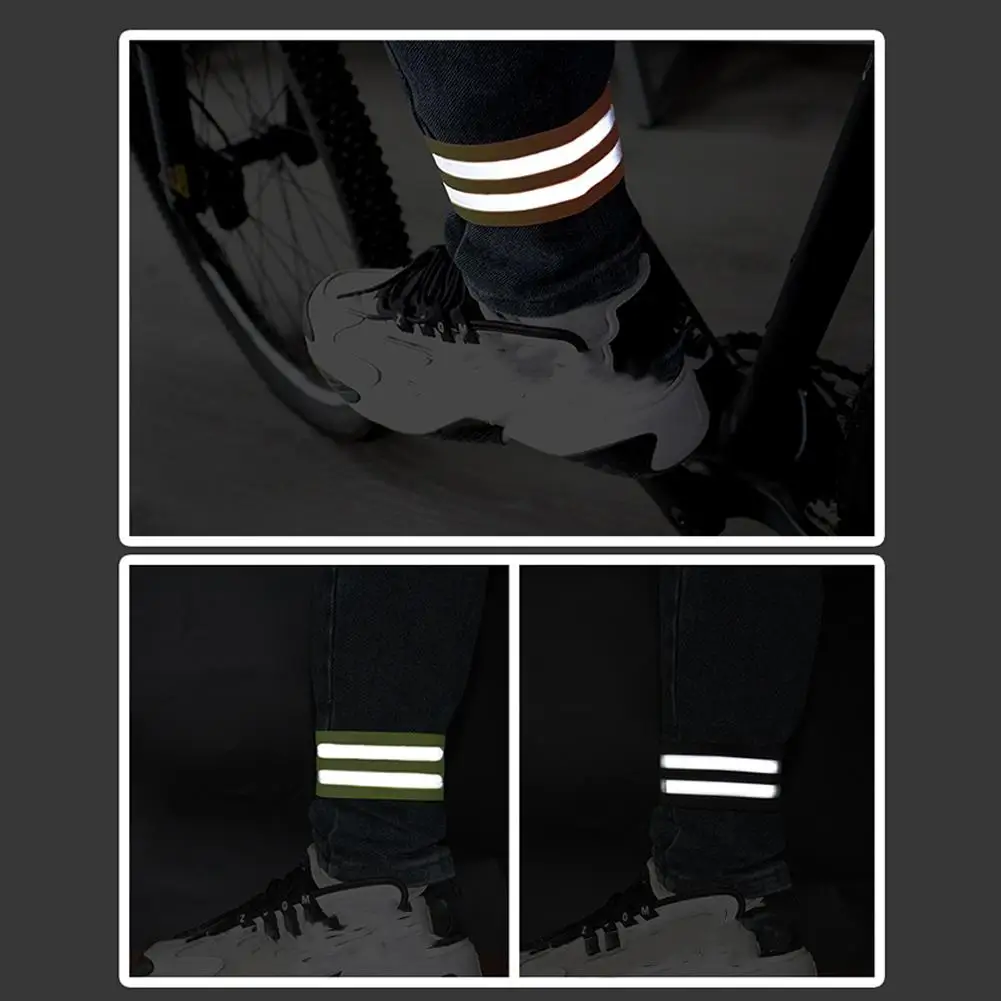 2pcs Reflective Trousers Bands Clips Strap Bike Bicycle Ankle Leg Bind Bandage Trousers Pant Bands Clips Strap For Biking