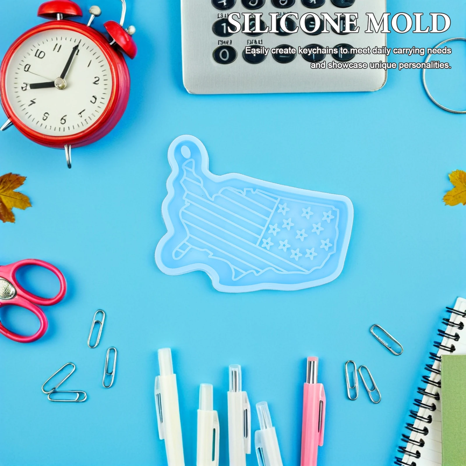 

2pcs Independence Day Usa Map Keychain Pendant Resin Silicone Molds Patriotic Epoxy Casting Demolding Jewelry Crafts Diy Favors