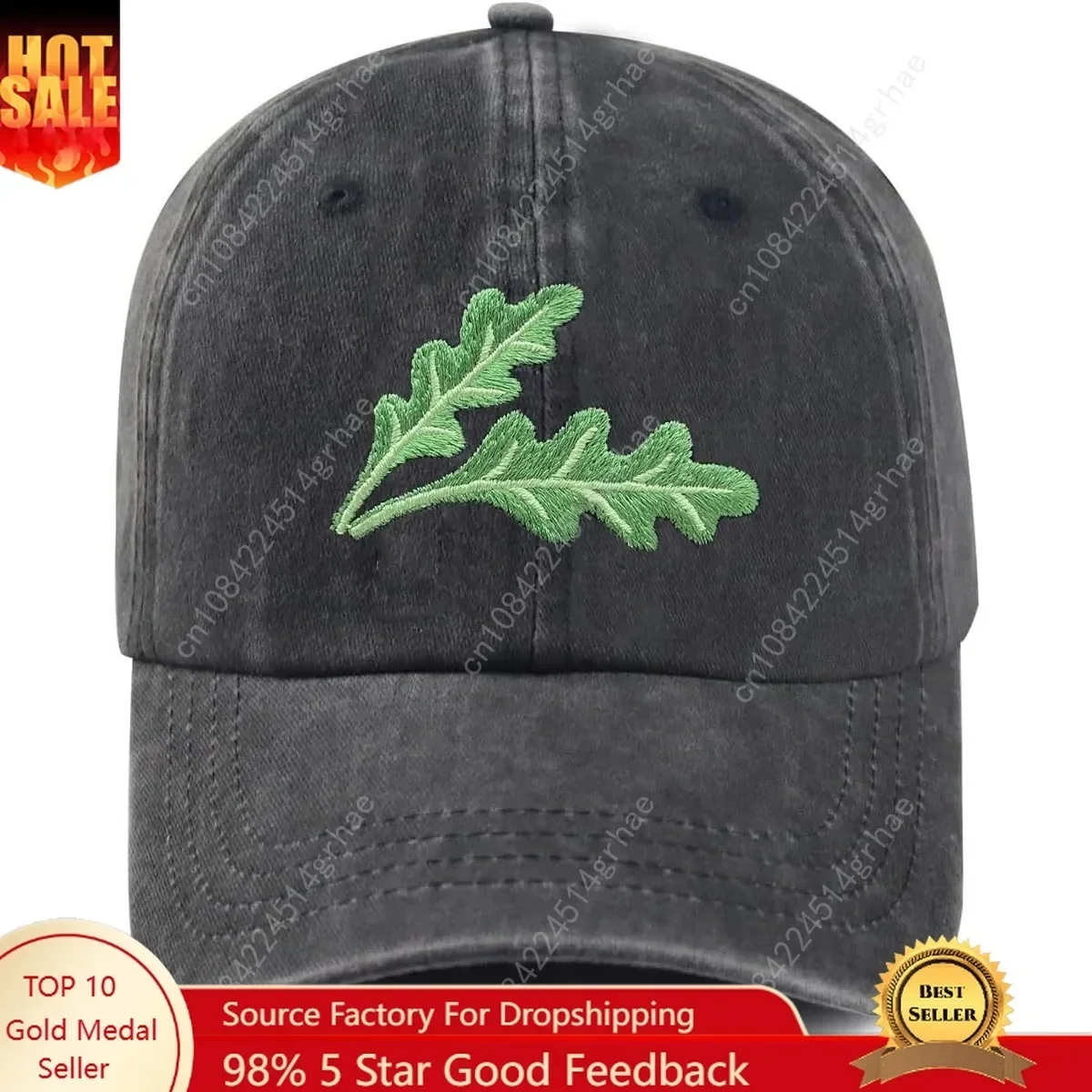 

Cute Flower Hat, Elegant Floral Embroidered Adjustable Baseball Cap for Men Women, Gifts for Flower Lovers, Black