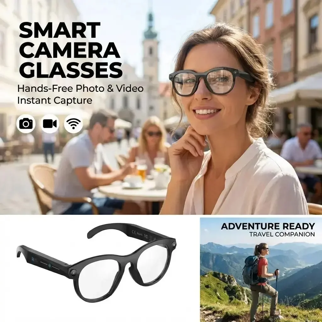 

200W Camera AI Glasses Color-Changing Smart Translation Glasses Photo Video Recording Waterproof Call Smart Sunglasses