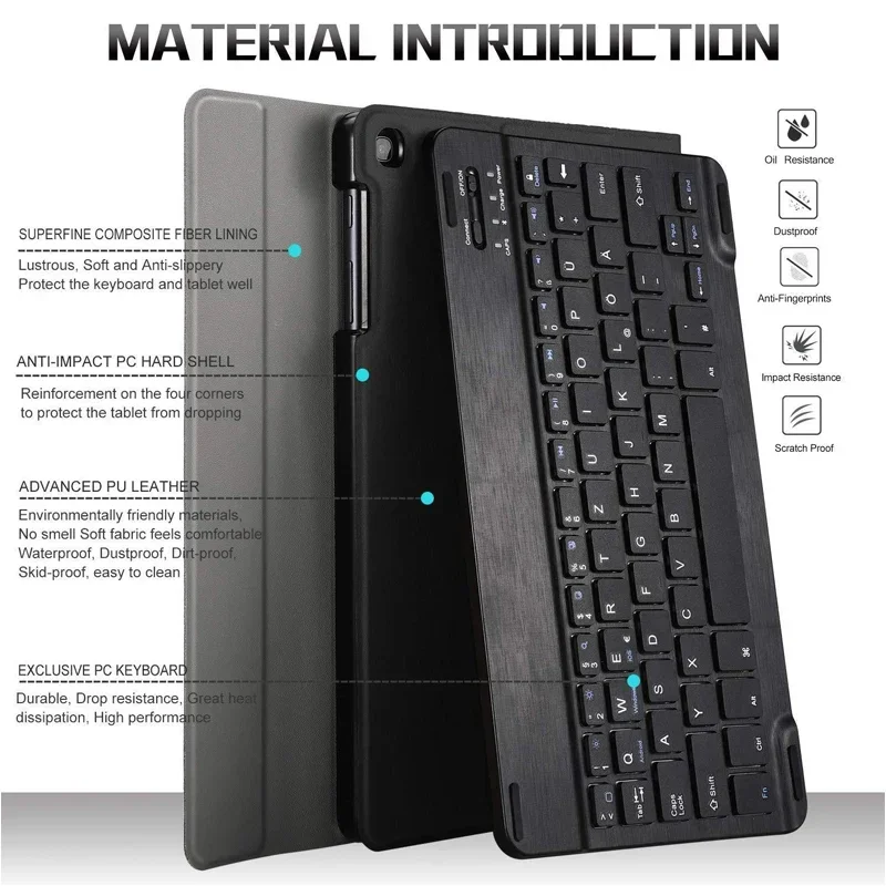 

Cases For Xiaomi Redmi Pad Pro Poco Pad Case 12.1" 2024 Smart Bluetooth Keyboard Cover For Redmi Pad Pro 12.1 Inch 2024 Funda