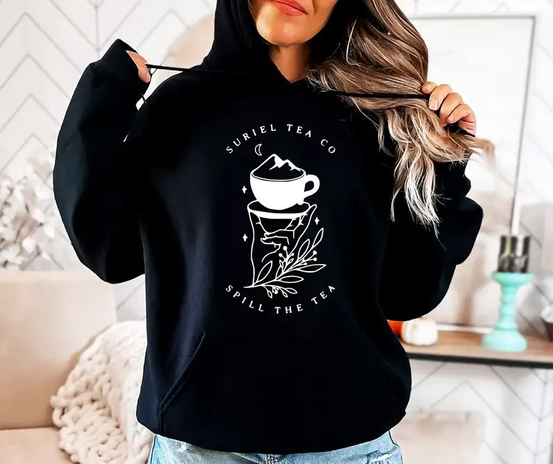 

Suriel Tea Co Hoodie, Book Lover Hoodie, Acotar Sweatshirt, A Court Of Thorns And Roses Sweat, Bookish Lover Sweatshirt, Reader