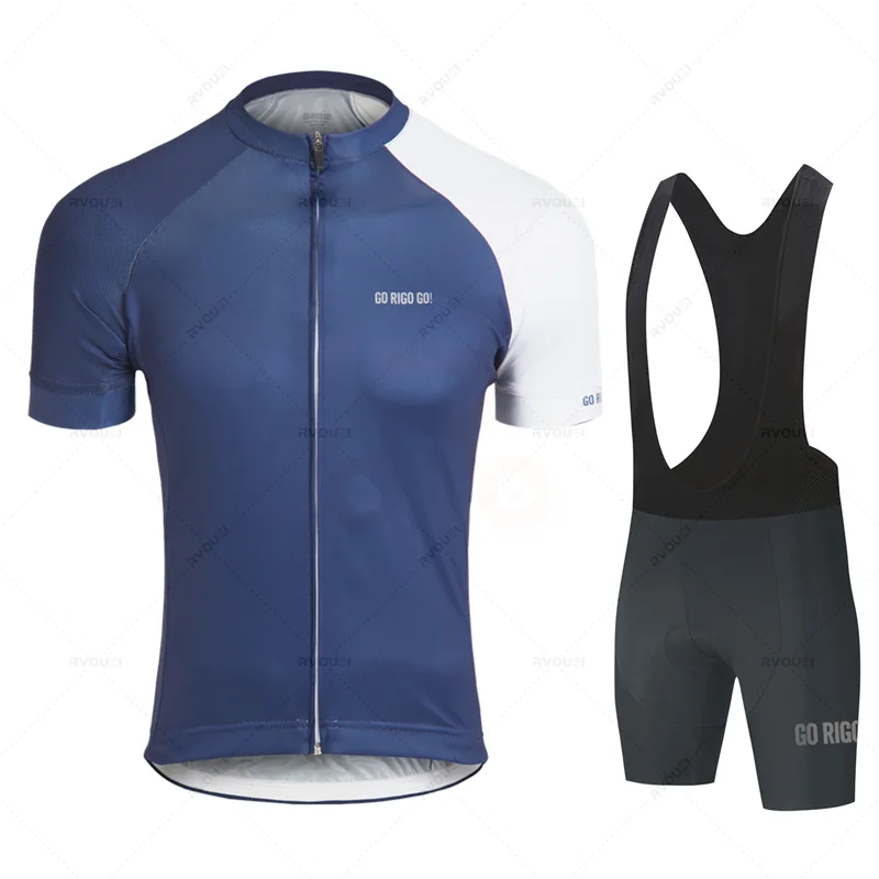 Go Rigo Go Bike Team Jersey Men New Cycling Jersey Set Summer Jersey MTB Bicycle Wear Cycling Clothing Maillot Ropa Ciclismo Kit