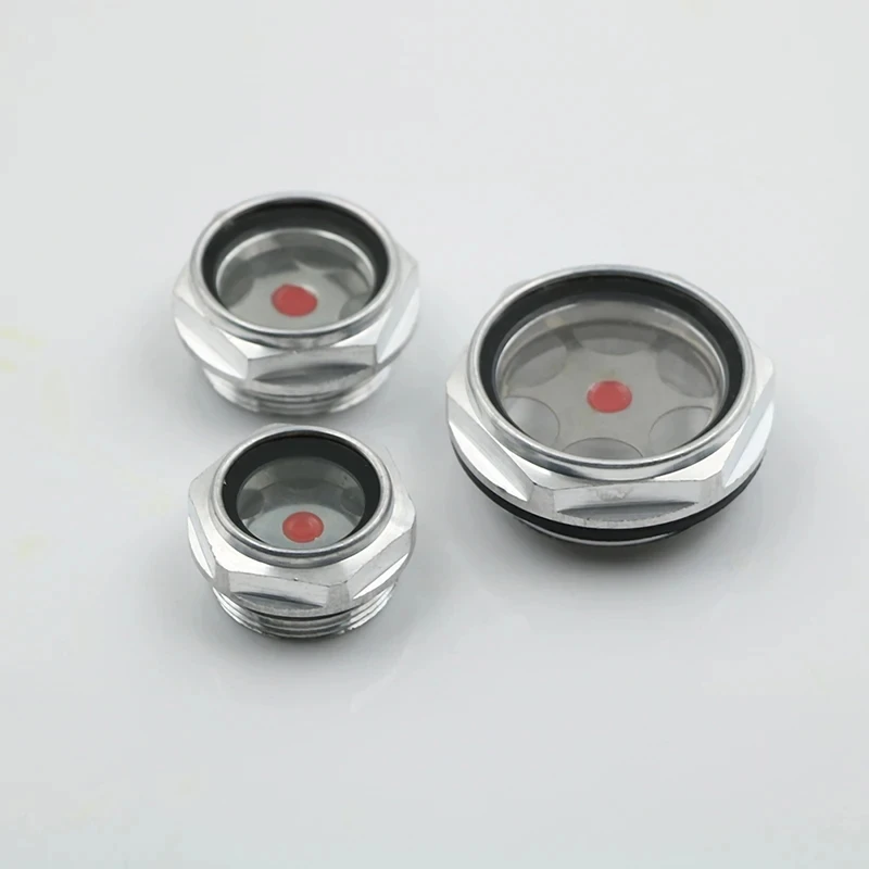 M10 M12 M14 M16 M18 M20 M22 M24 M26 M27 M30 M33 Male Aluminum Alloy Oil Level Sight Glass Window Hex For Air Compressor 16-48mm