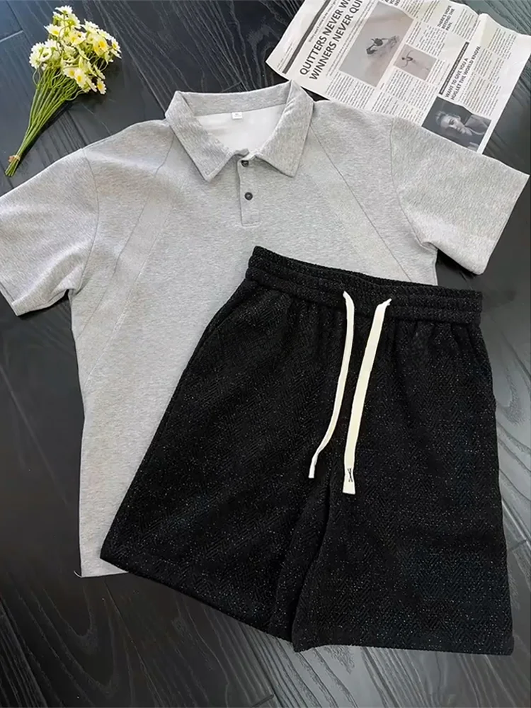 

Tianxing Knitted Stripe Men's orts Summer Trendy Design Five-Quarter American High Street Couple Mid-Length Casual Pants