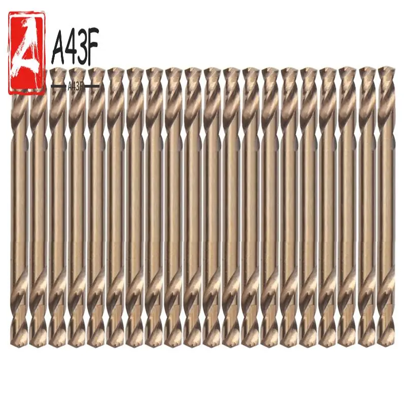 

A43F-3.2Mm Cobalt Drill Bits(20PCS),M35 HSSCO High Speed Steel Double Ends Stubby Body Twist Drill Bit Set For Hardened Metal