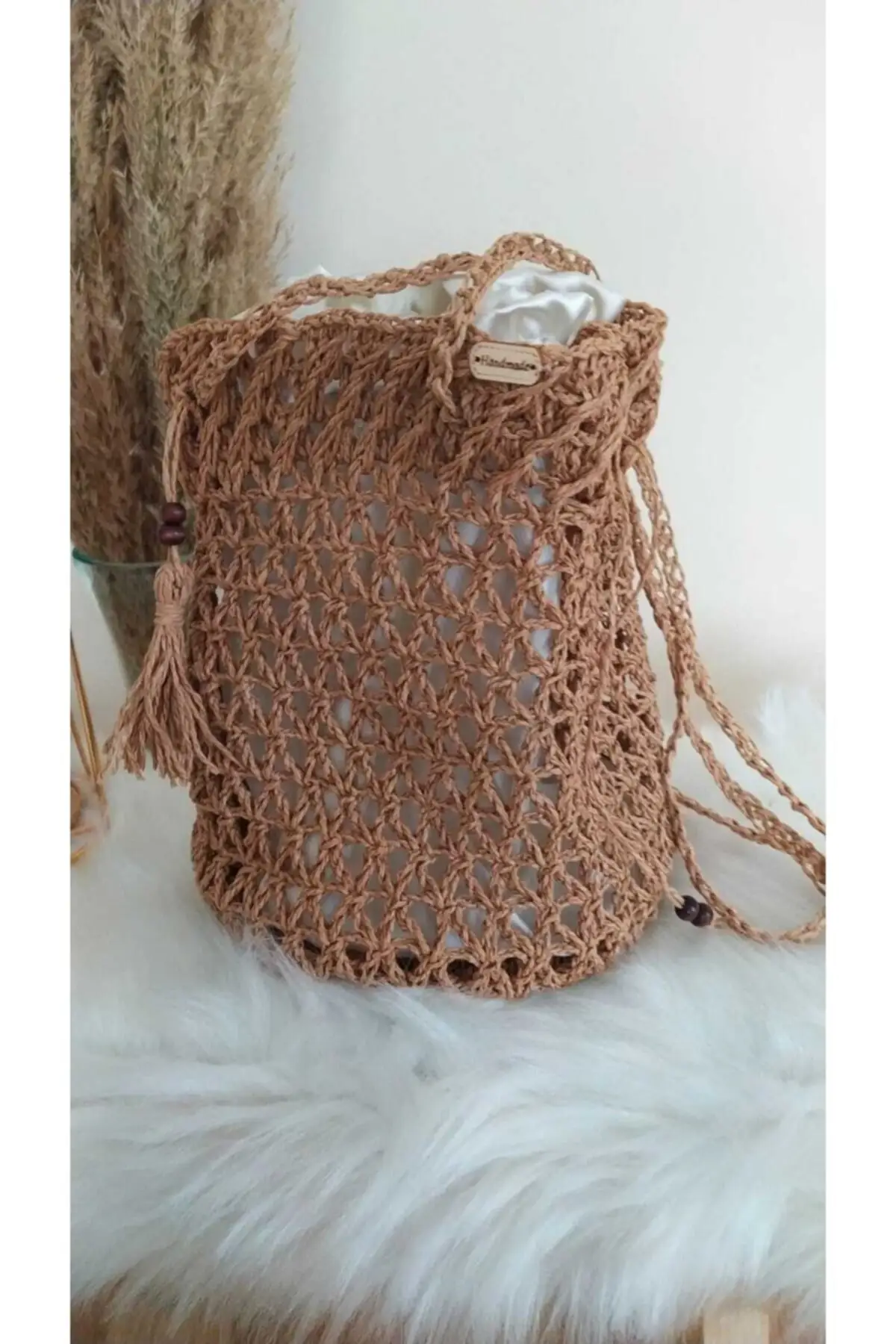 Uras Bag Straw Looking Hand Made Women bag Shoulder Bag Handmade