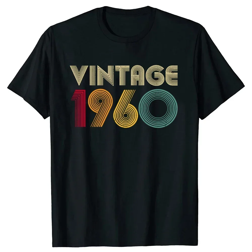 64rd Birthday Gift Vintage 1960 64 Years Old Men Women Retro T Shirts Summer Graphic Cotton Streetwear Short Sve T-shirt