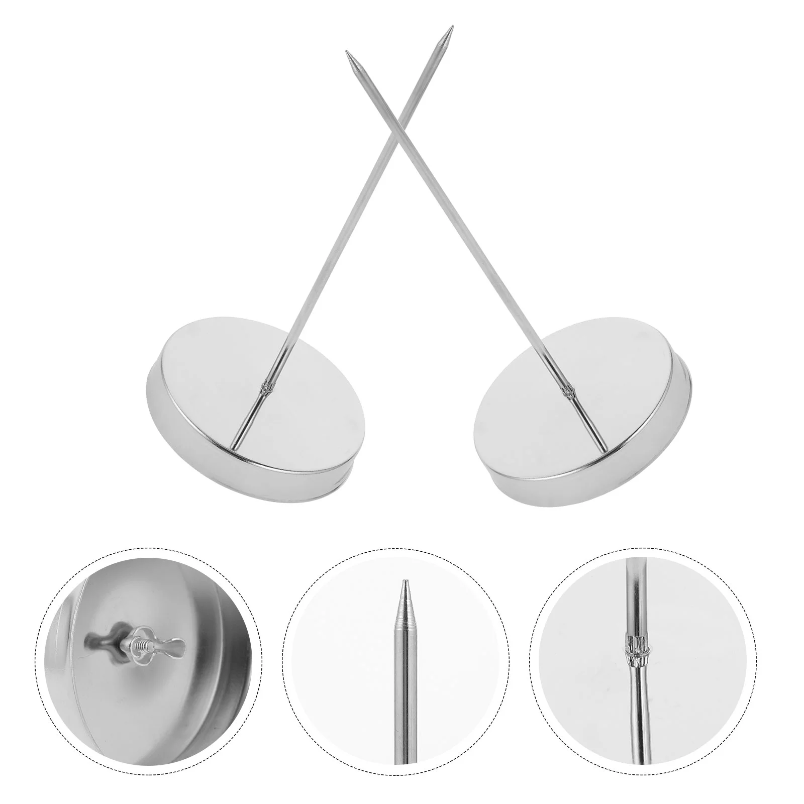 2 Pcs Bill Collector Tabletop Memo Holder Office Receipt Convenient Menu Check Ticket Spike Desktop