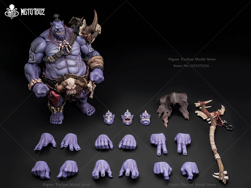 ฟิกเกอร์แอคชั่น Metytoyz Original 1/10 ของสะสม ตัวละครมอนสเตอร์ม่วง Ogre Magic Master Gorash Bongel ขนาด 7 นิ้ว รุ่นทหาร