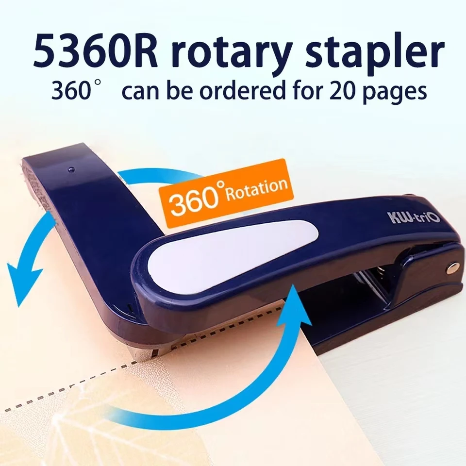 360 otočný těžký celní poplatek sešívačka použít 24/6 sponek effortless dlouhé sešívačka škola papír staplers úřad knihařské zásoby