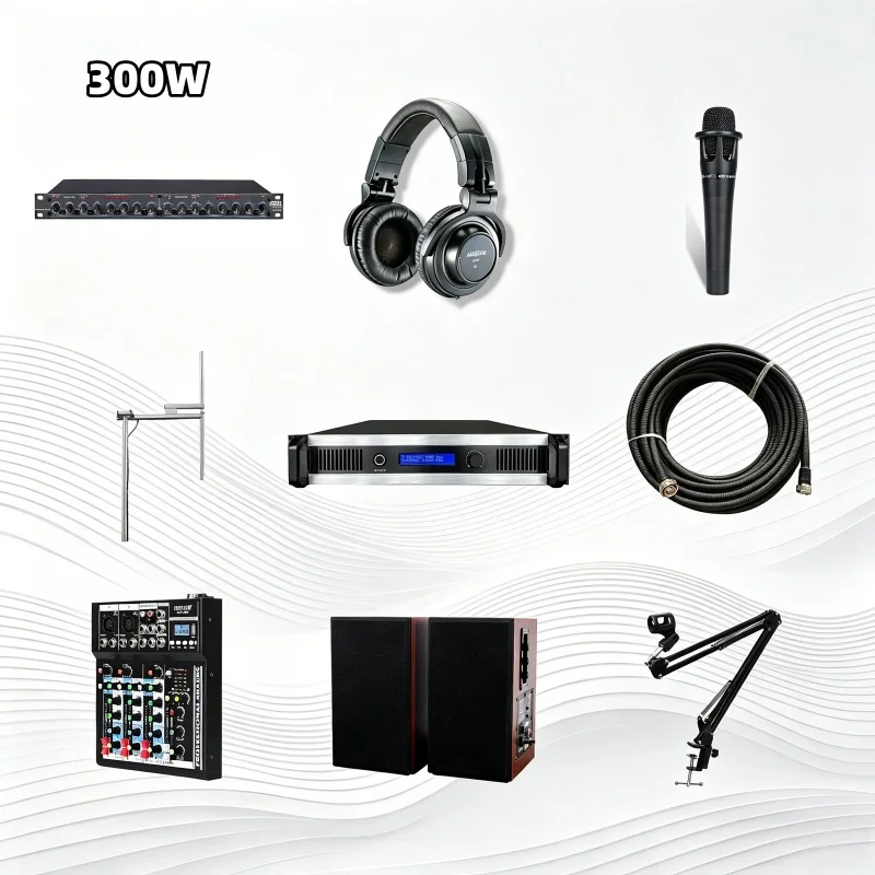 

Good Sound Quality 300W FM Broadcast Transmitter Complete Package for Radio Station