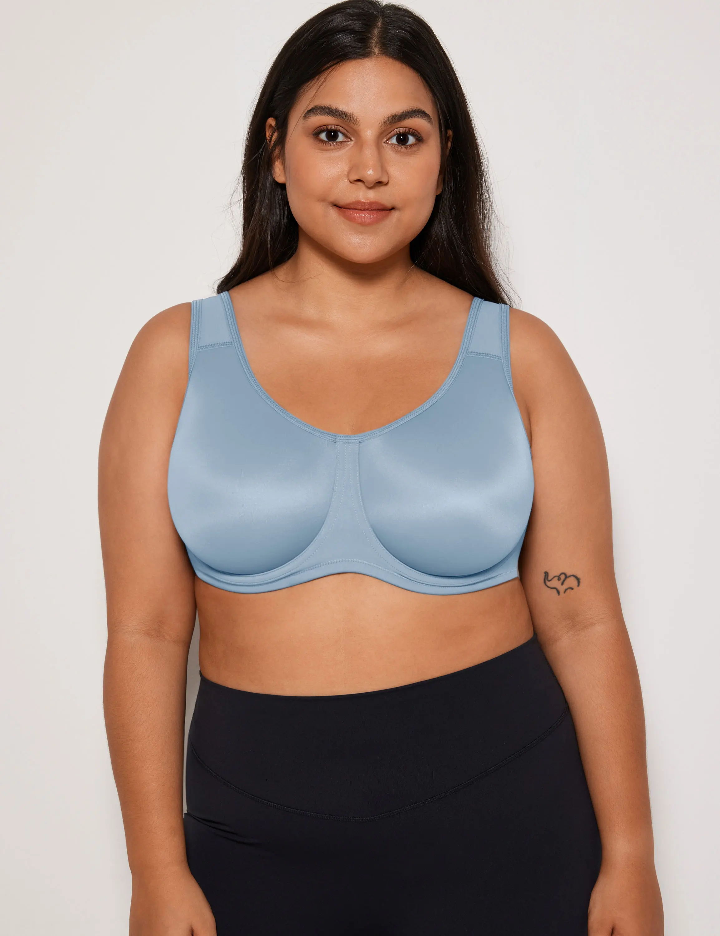 Reggiseno sportivo con ferretto a controllo massimo da donna ad alto impatto Plus Size con spalline regolabili reggiseno attivo