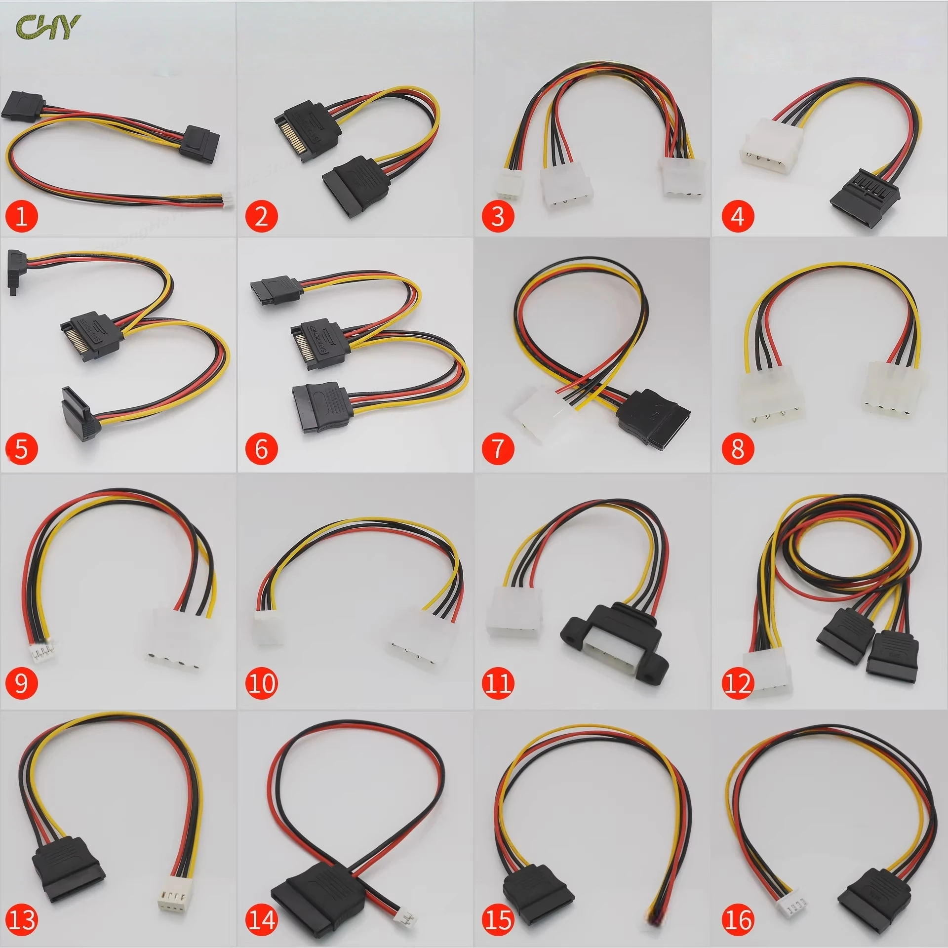 Host Solid State Drive SATA 15PIN Power Cable One To Two Big 4Pin Small 4P XH PH 2510
