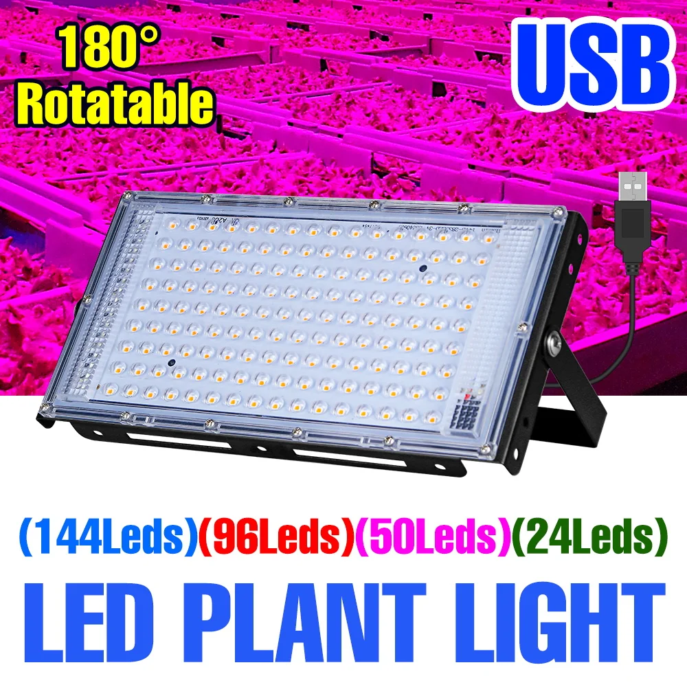 USB DC5V LED Wachsen Licht Volle Spektrum Pflanzen Lampe Wasserdicht Für Samen Anbau Gewächshaus Blume Kaktus Gemüse Hydrokultur