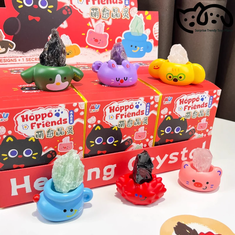 

Creative Cute Jade Crystal Series Blind Box Cute Cartoon Animal Primitive Stone Office Decoration Desktop Ornament Holiday Gift