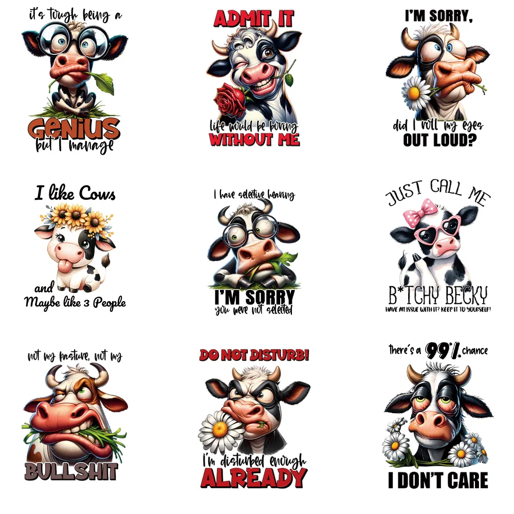 Patch Heifers Airways SORRRY, presse à chaud pour vêtements, autocollants de t-shirt bricolage, 9 pièces