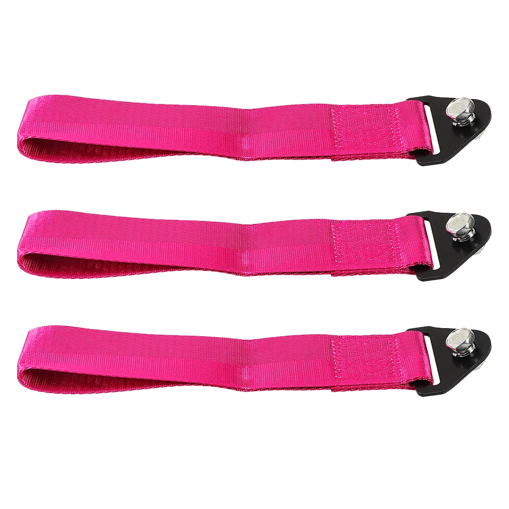 

3 Pcs Modified Tow Rope Hooks Trailer Belt Car Modification Accessories Straps Leashes Small Metal Head Snowmobile Exterior