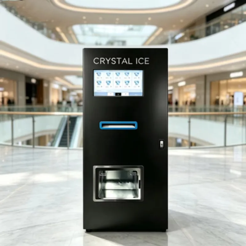 Foodline Outdoor Ice & Cold Water Vending Machine Commercial Ice Cube Maker Dispenser For Tourist Attraction