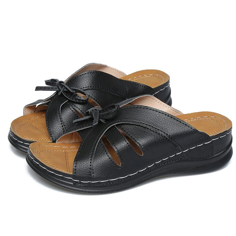 Women\'s Sandals Summer 2024 Shoes For Women Low Heels Sandals Casual Slippers Summer Zapatos Mujer Elegant Wedge Heeled Shoes