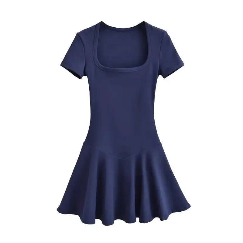 Sommerliches Koreanisches Kleid im Neuen Pure Desire-Stil, Taillenbetont, Schlankmachend, Modisch, Elegantes A-Linien-Minikleid für Zierliche Frauen, Alltagskleidung – Detail 6