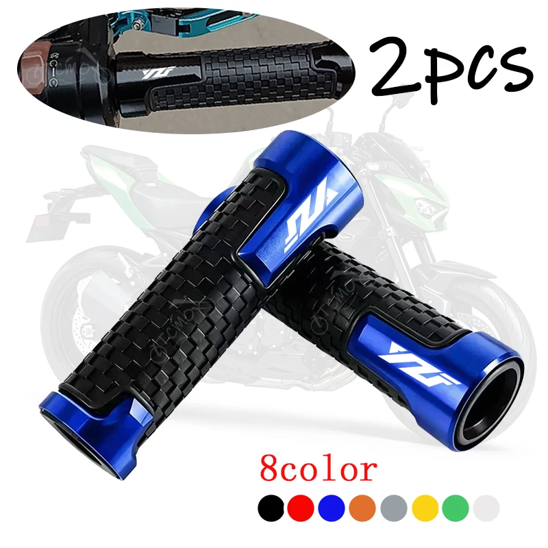 For Yamaha YZF R125 R7 R6 R1 R3 YZF-R125 YZF-R7 YZF-R3 Motorcycle Handlebar Grips CNC aluminum Rubber Hand Thruster Grips
