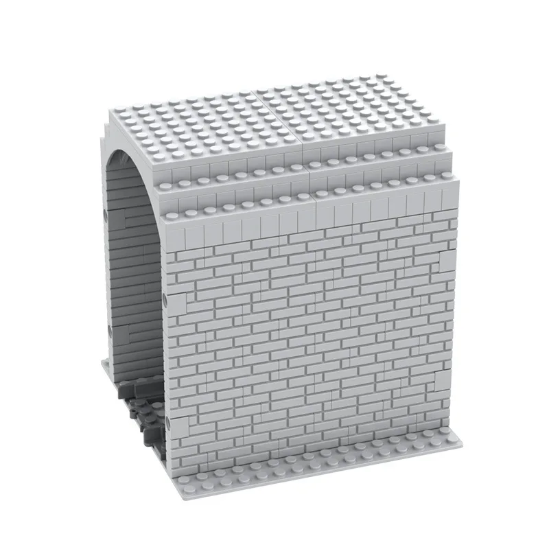 Stemedu Track Tunnel Middle Section, MOC Creative Building Blocks Model, Railway Layout DIY Accessory