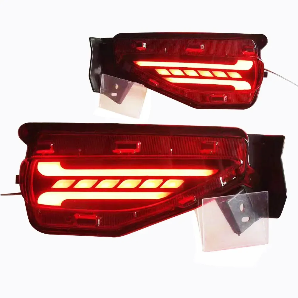 2Pcs LED Rear Bumper Light for Toyota Fortuner SW4 2015 2016 2017 2018 2019 2020 Brake Lights Signal Lamp Reflector Accessories