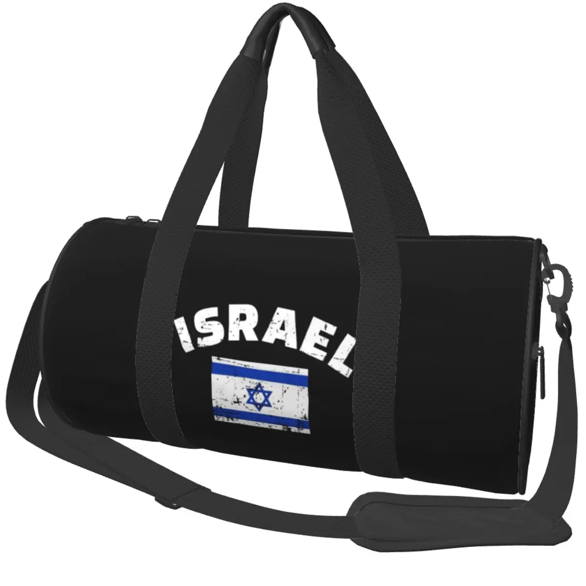 

Gym Bag Israel Flag Sports Bag Gym Accessories Couple Weekend Custom Handbag Retro Luggage Fitness Bag