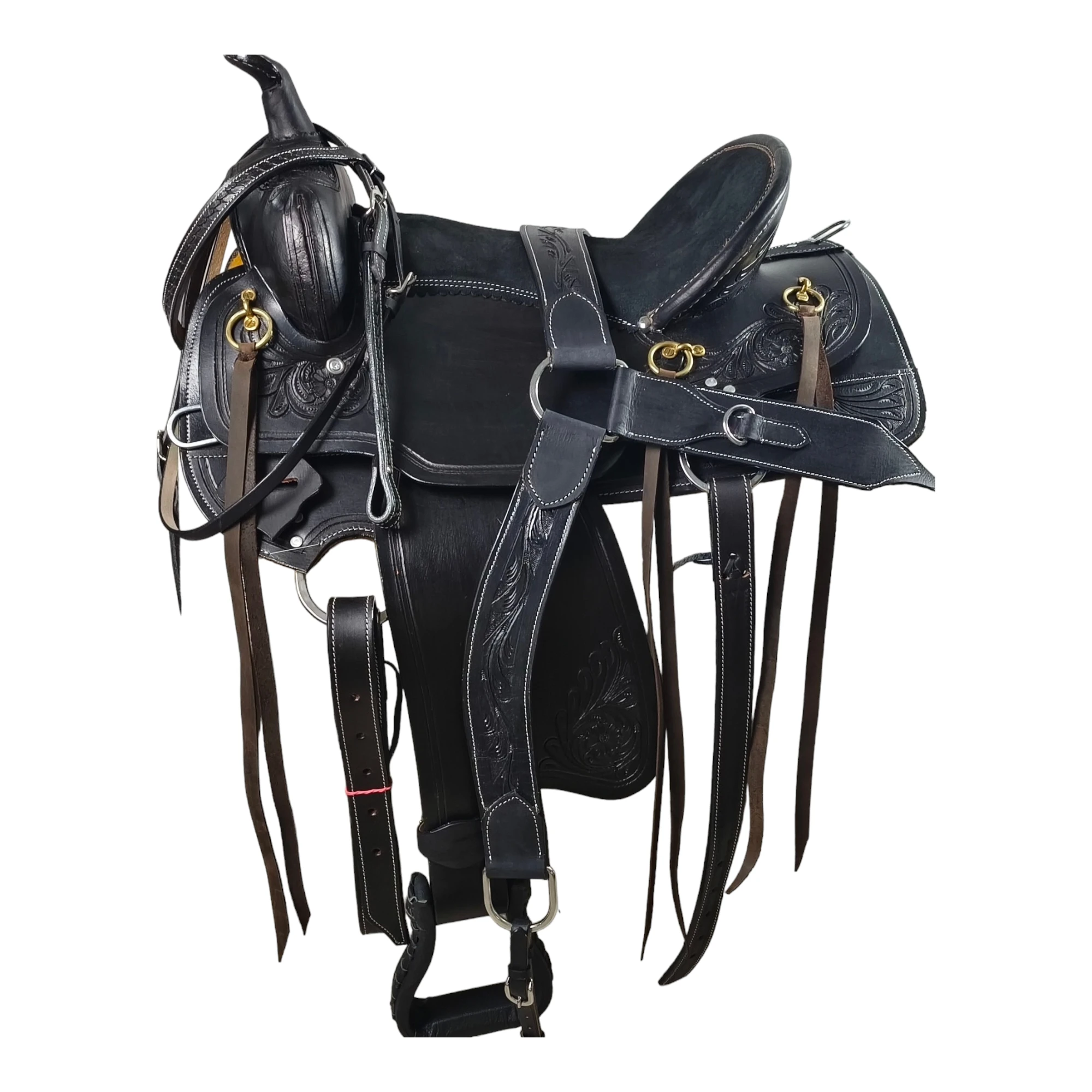 

Handmade Premium Quality Leather Western Barrel Racing Horse Saddle Trail Custom Size Design Color With All Accessories Included